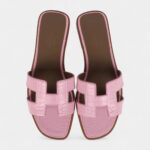 Hermès Oran Sandals Bubblegum Matte Alligator 37 EU