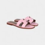 Hermès Oran Sandals Bubblegum Matte Alligator 37 EU