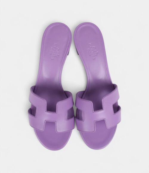 Hermès Oasis Sandals Violet Calfskin 36.5 EU