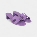 Hermès Oasis Sandals Violet Calfskin 36.5 EU