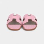 Hermès Oran Sandals Bubblegum Matte Alligator 38 EU