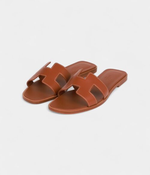 Hermès Oran Sandals Gold Box Calfskin 36.5