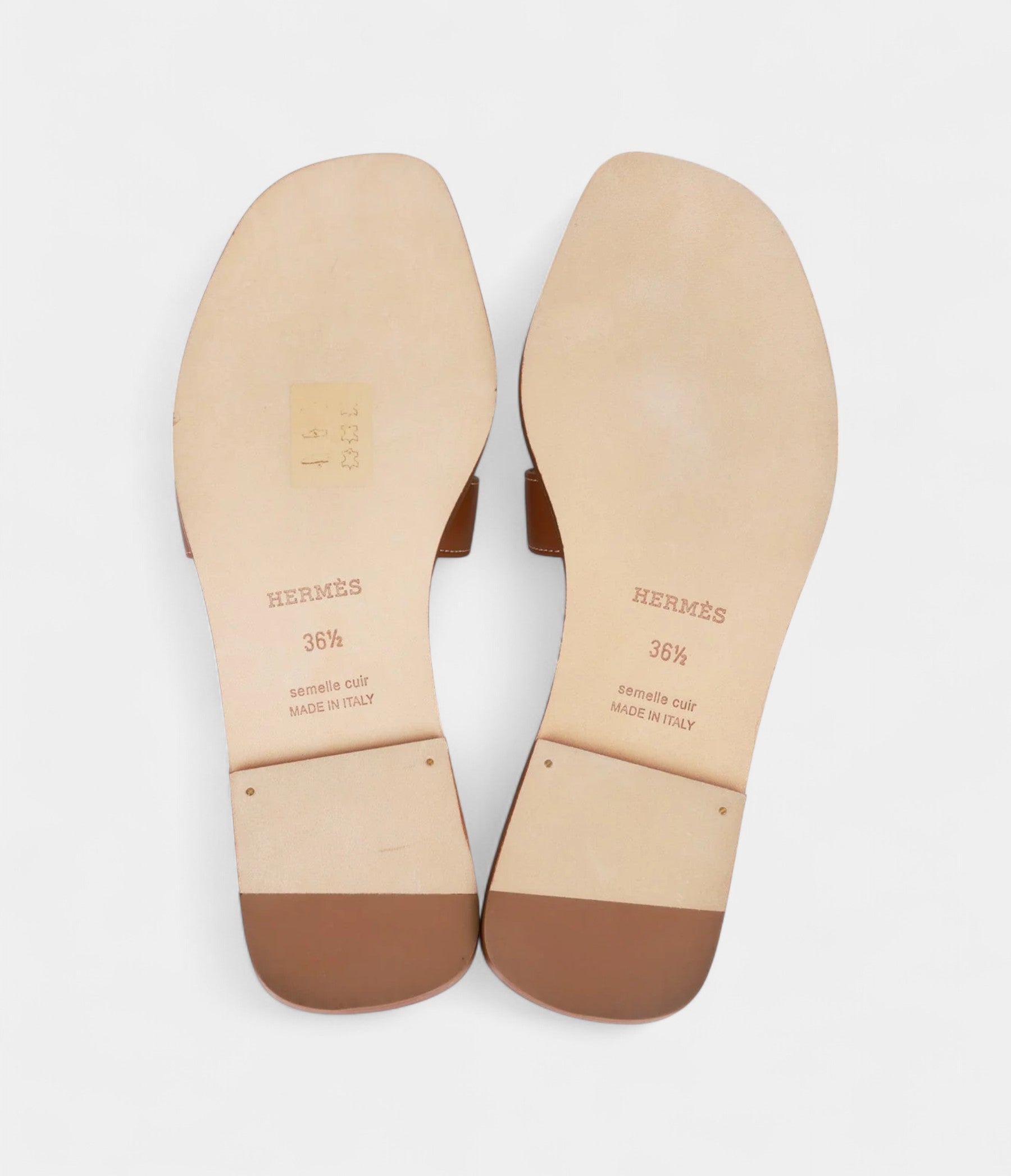 Hermès Oran Sandals Gold Box Calfskin 36.5