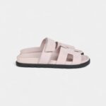 Hermès Chypre Sandals Rose Porcelaine Suede 37 EU