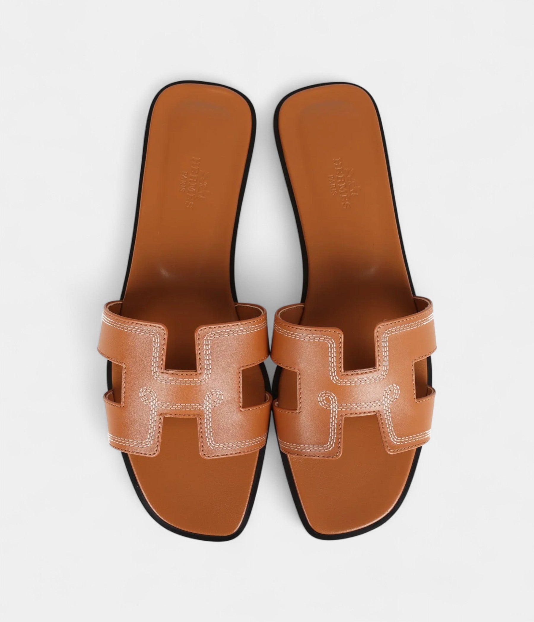 Hermès Oran Sandals Natural Veau Brode 39.5 EU