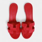 Hermès Oasis Sandals Rose Framboise Gradient Heels 35