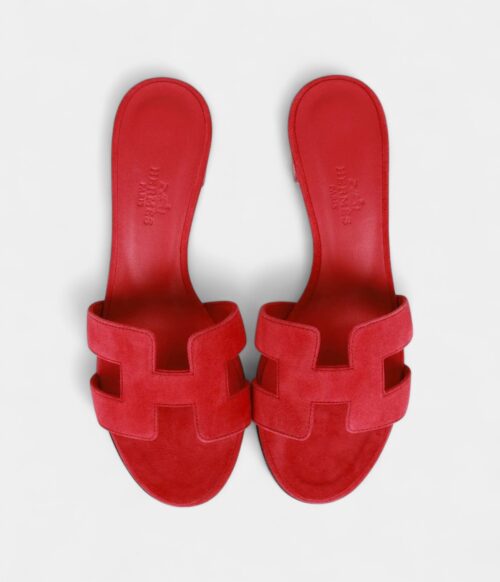 Hermès Oasis Sandals Rose Framboise Gradient Heels 35