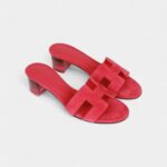 Hermès Oasis Sandals Rose Framboise Gradient Heels 35