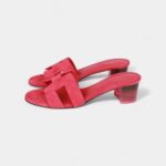 Hermès Oasis Sandals Rose Framboise Gradient Heels 35