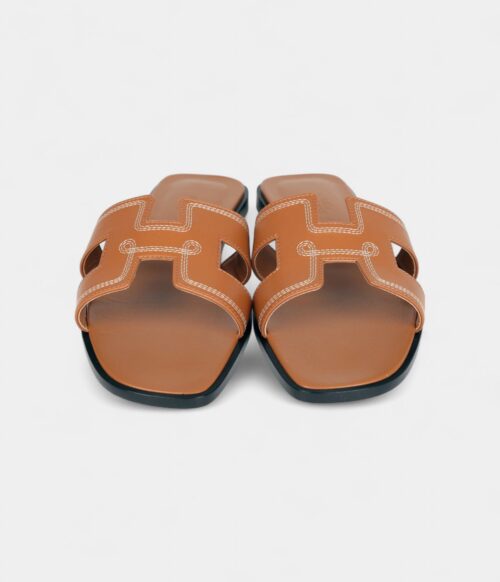 Hermès Oran Sandals Natural Veau Brode 39.5 EU
