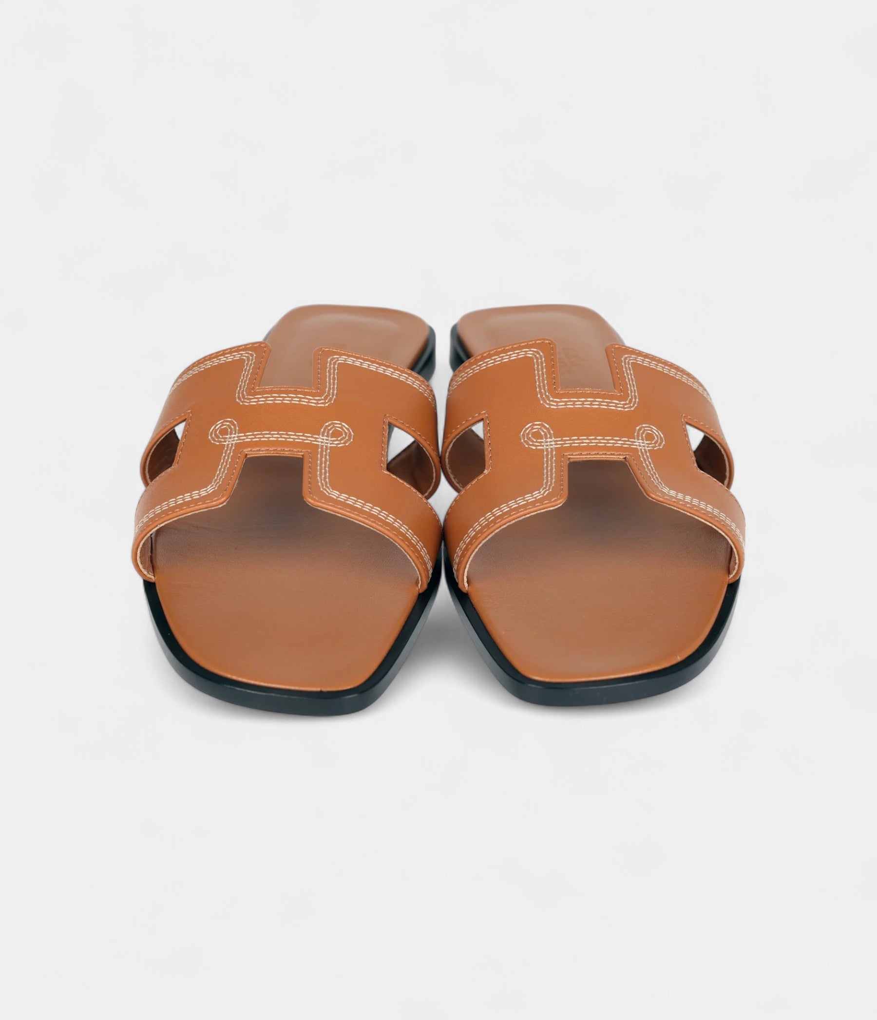 Hermès Oran Sandals Natural Veau Brode 39.5 EU