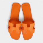 Hermès Oran Sandals Orange Sunset Epsom 42 EU