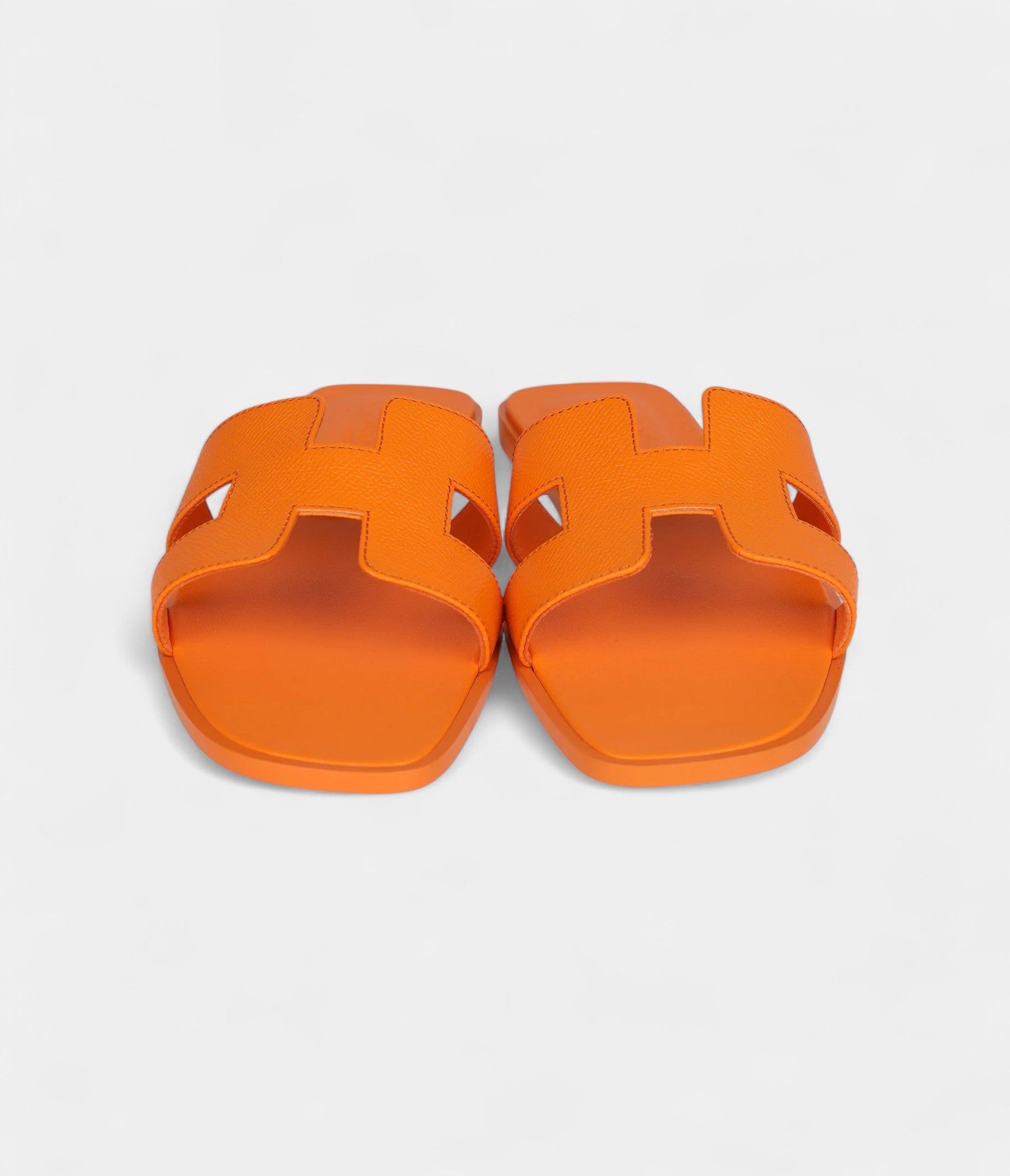 Hermès Oran Sandals Orange Sunset Epsom 42 EU
