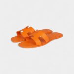 Hermès Oran Sandals Orange Sunset Epsom 42 EU