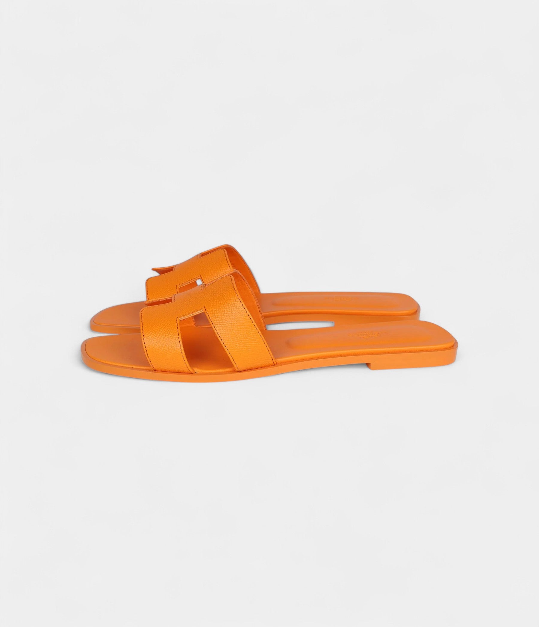 Hermès Oran Sandals Orange Sunset Epsom 42 EU