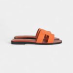 Hermès Oran Sandals Rose Bois De Santal Suede 37EU
