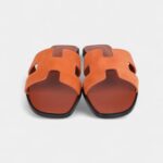 Hermès Oran Sandals Rose Bois De Santal Suede 37EU