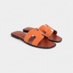 Hermès Oran Sandals Rose Bois De Santal Suede 37EU