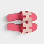 Hermès Oran Sandals Rose Porcelaine 40 EU