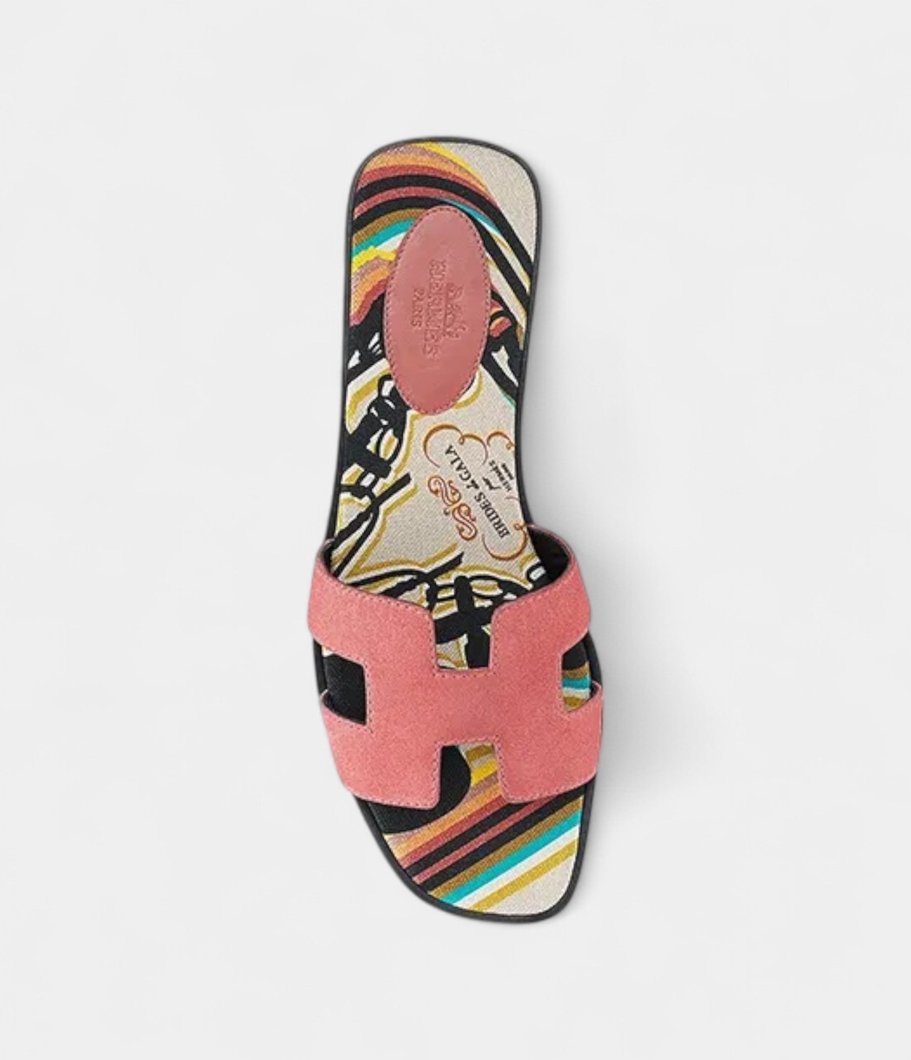 Hermès Oran Sandals Slide Slippers Women's Rose Red