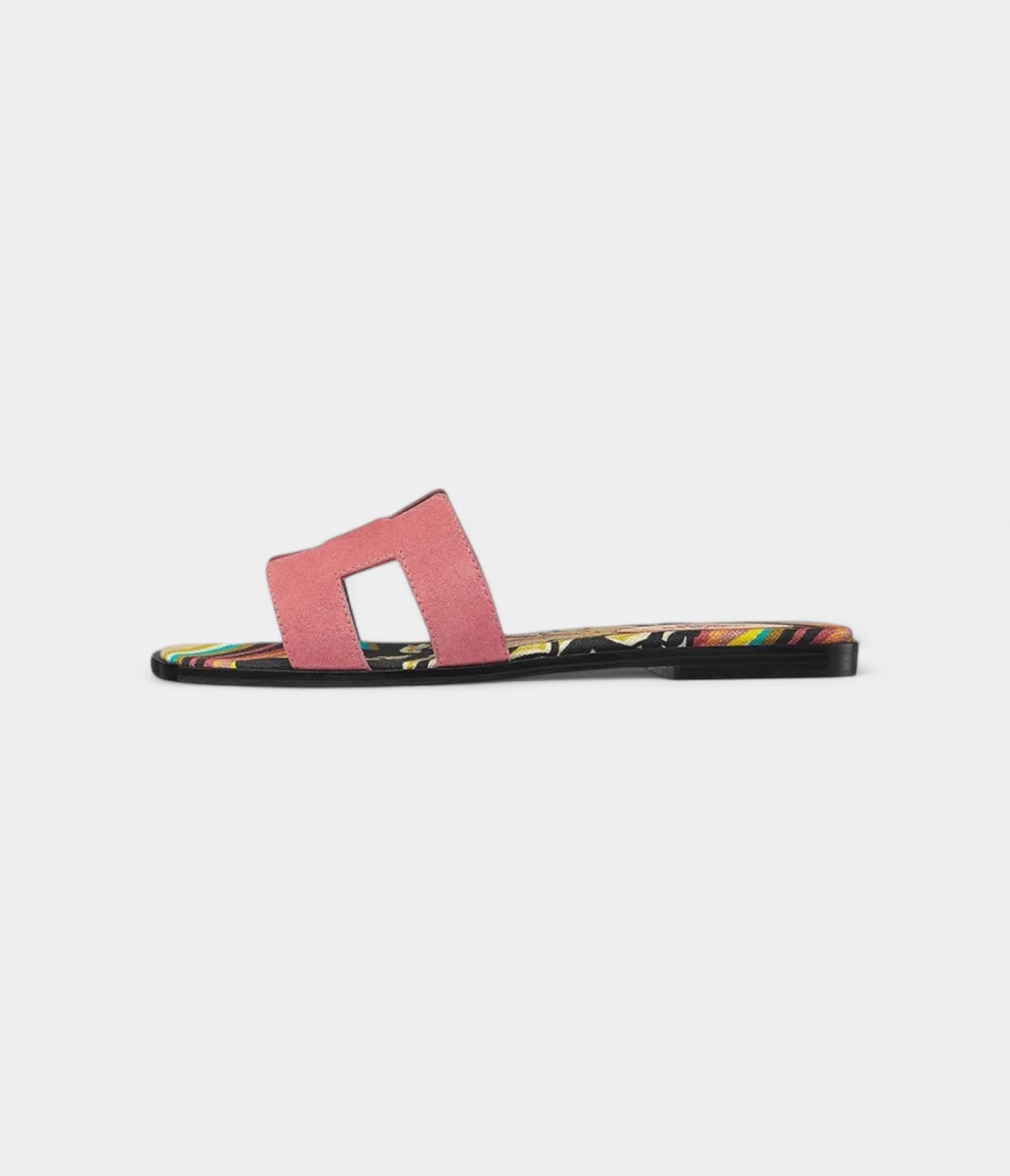 Hermès Oran Sandals Slide Slippers Women's Rose Red