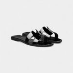 Hermès Oran Sandals Slippers Women's Bright Black