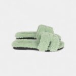 Hermès Oran Sandals Vert D'eau Woolskin 35