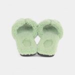 Hermès Oran Sandals Vert D'eau Woolskin 37.5