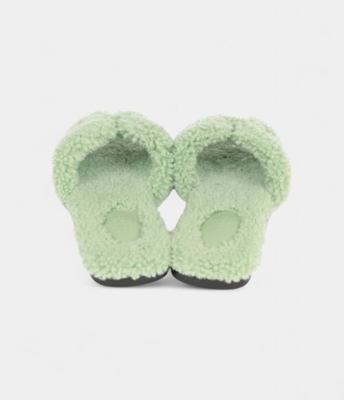 Hermès Oran Sandals Vert D'eau Woolskin 37.5