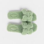 Hermès Oran Sandals Vert D'eau Woolskin 37.5