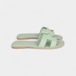 Hermès Oran Sandals Vert Jade Epsom 38 EU