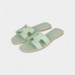 Hermès Oran Sandals Vert Jade Epsom 38 EU