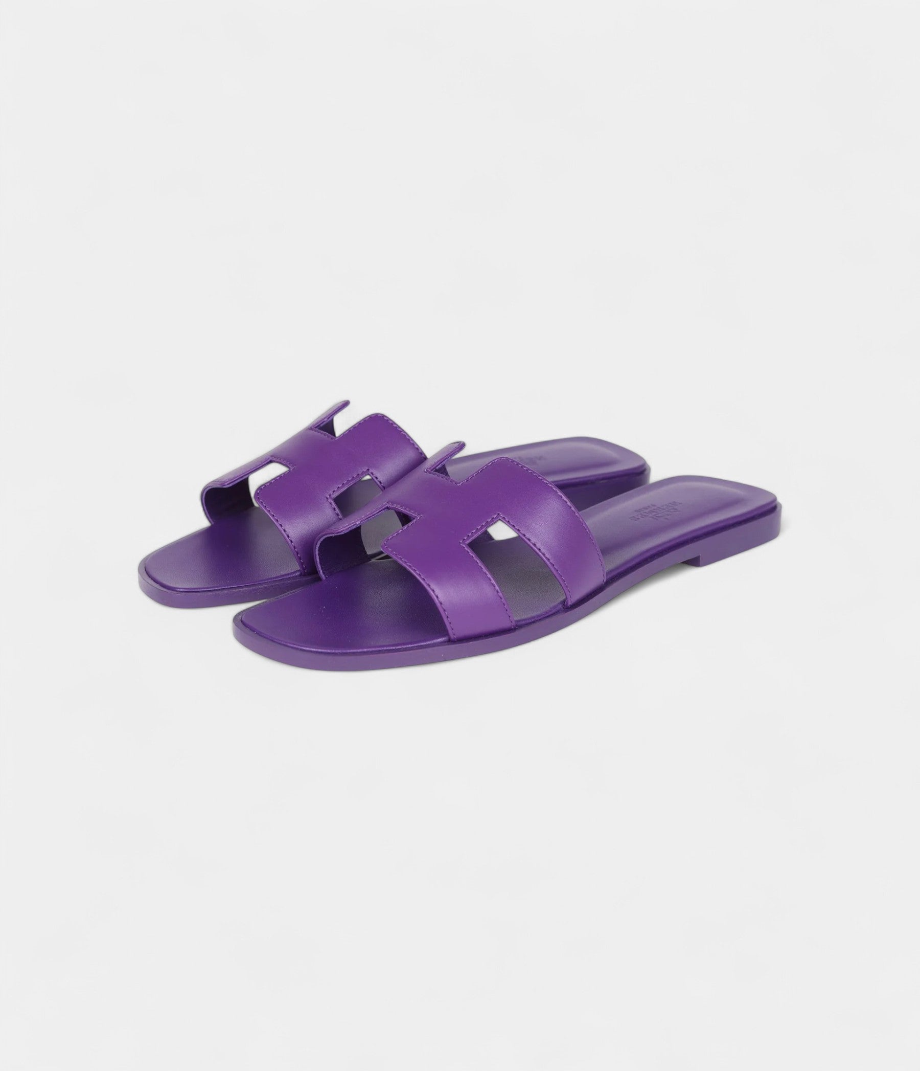 Hermès Oran Sandals Violet Majorette Calfskin 38.5 EU