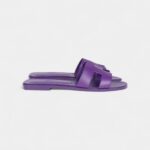Hermès Oran Sandals Violet Majorette Calfskin 38.5 EU