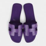 Hermès Oran Sandals Violet Majorette Calfskin 38.5 EU