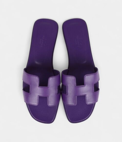 Hermès Oran Sandals Violet Majorette Calfskin 38.5 EU