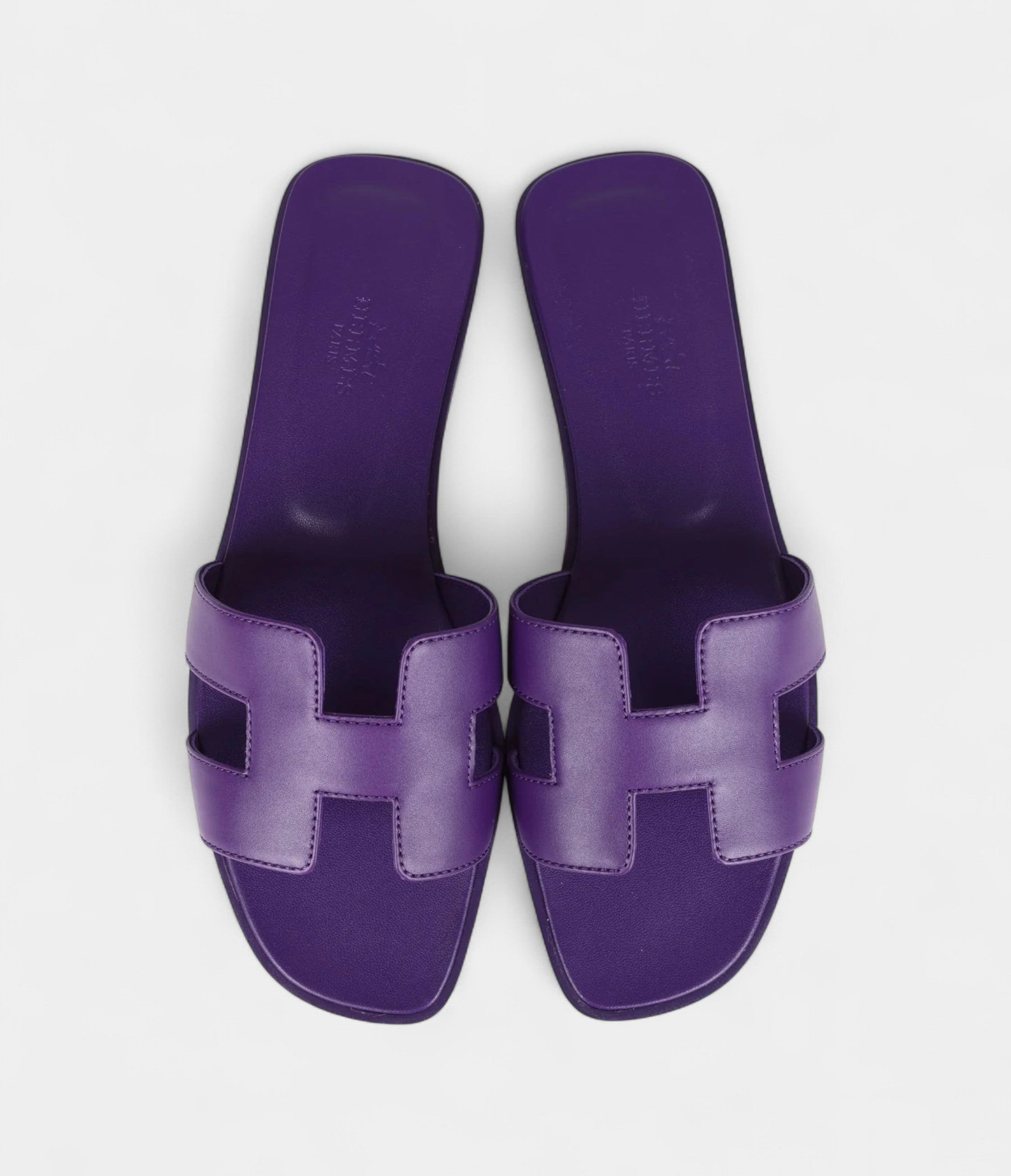 Hermès Oran Sandals Violet Majorette Calfskin 38.5 EU