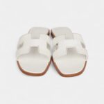 Hermès Oran Sandals White Box Calfskin 37 EU