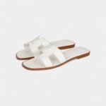 Hermès Oran Sandals White Box Calfskin 37 EU