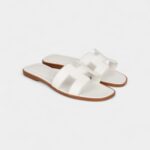 Hermès Oran Sandals White Box Calfskin 37 EU