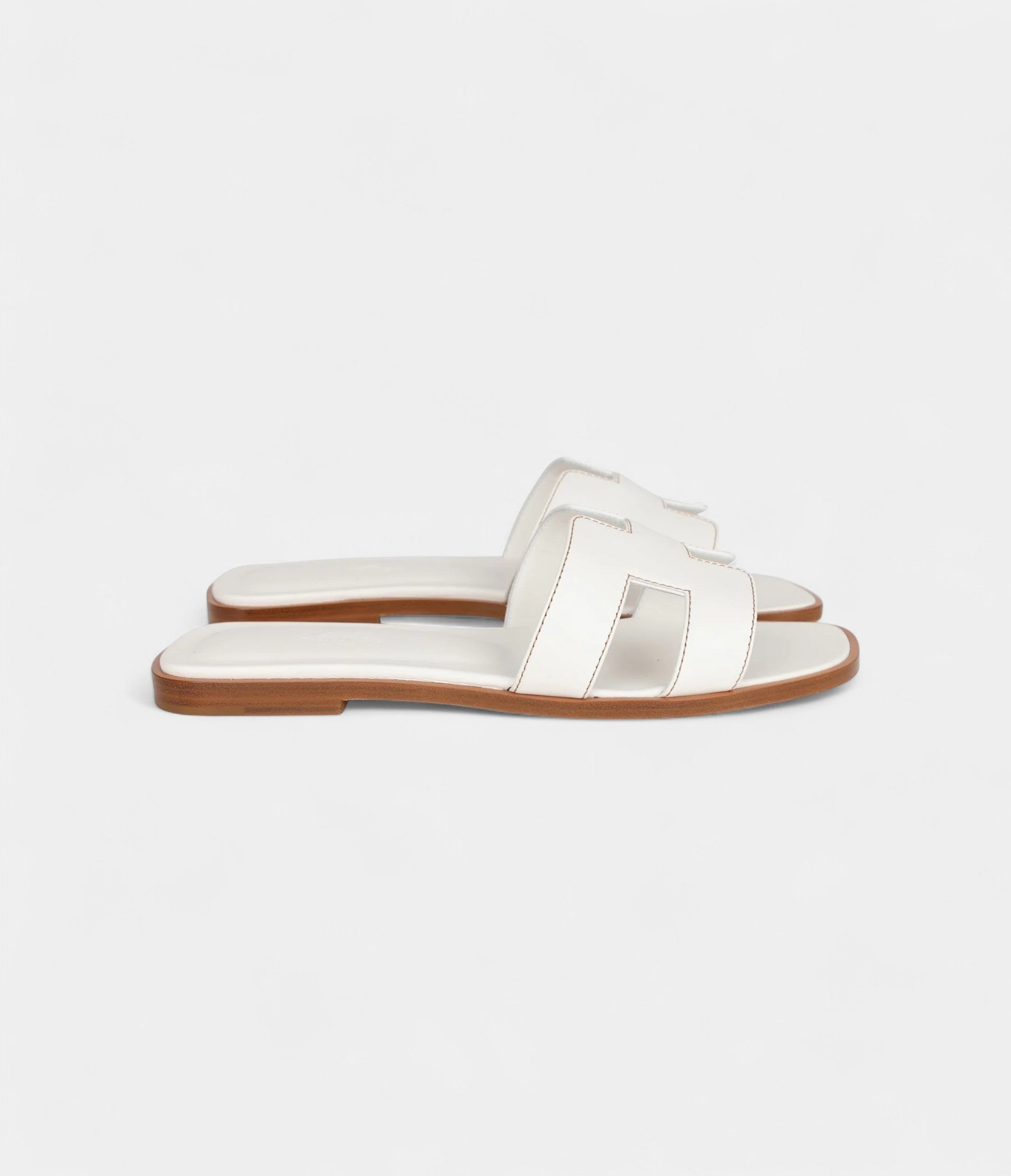 Hermès Oran Sandals White Box Calfskin 39 EU