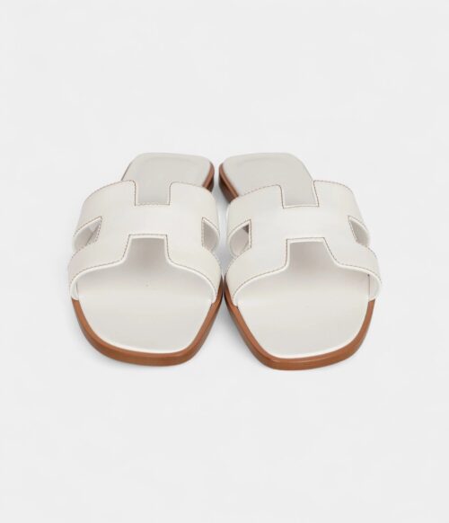 Hermès Oran Sandals White Box Calfskin 39 EU