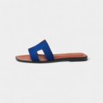 Hermès Oran Sandals for Women In Abrasion Resistant Dark Blue