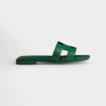 Hermès Oran Sandals for Women In Green Leather