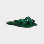 Hermès Oran Sandals for Women In Green Leather