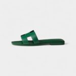Hermès Oran Sandals for Women In Green Leather