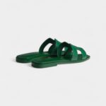 Hermès Oran Sandals for Women In Green Leather