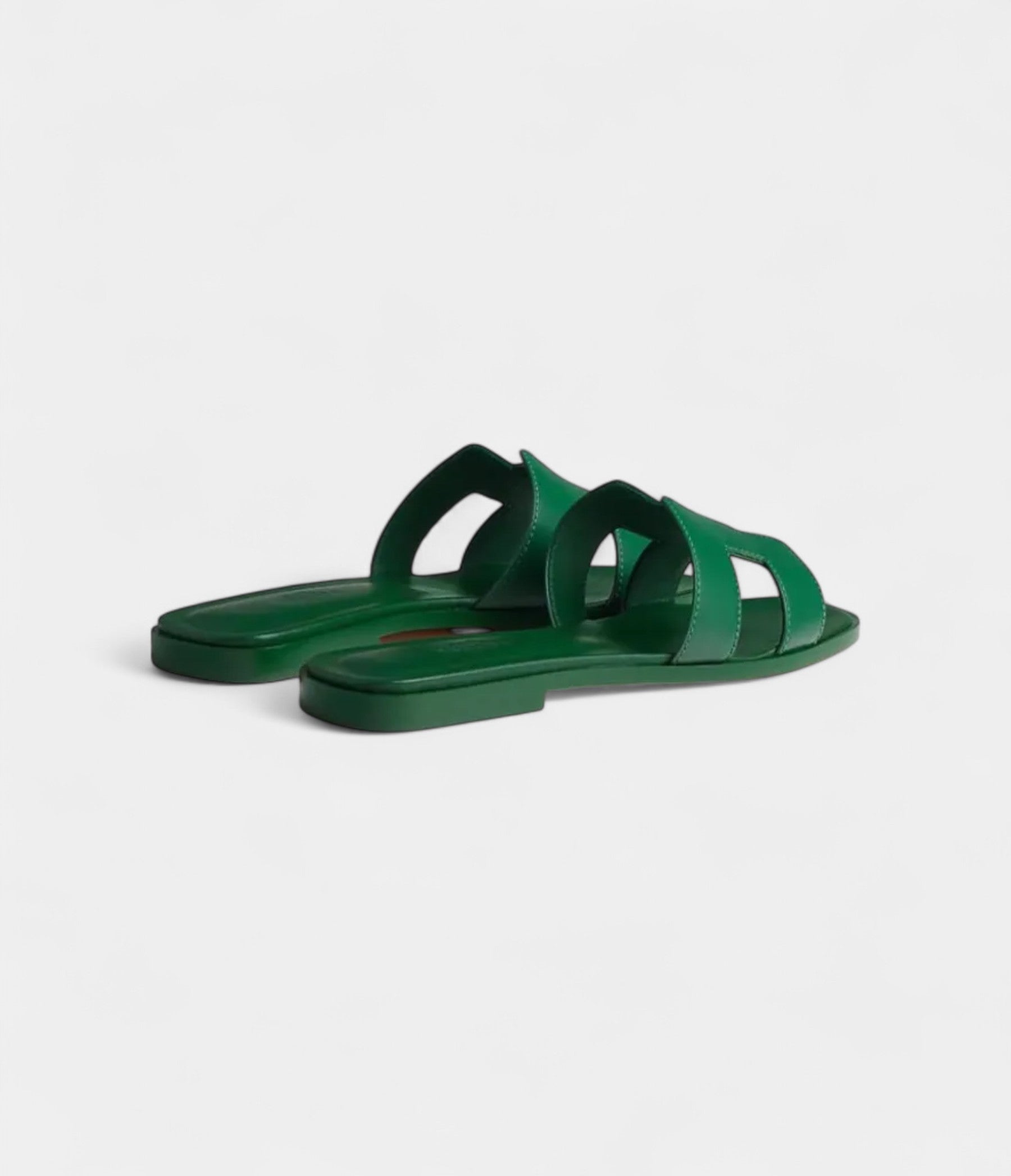 Hermès Oran Sandals for Women In Green Leather