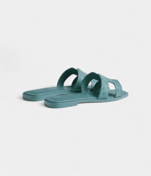 Hermès Oran Sandals for Women In Muted Teal