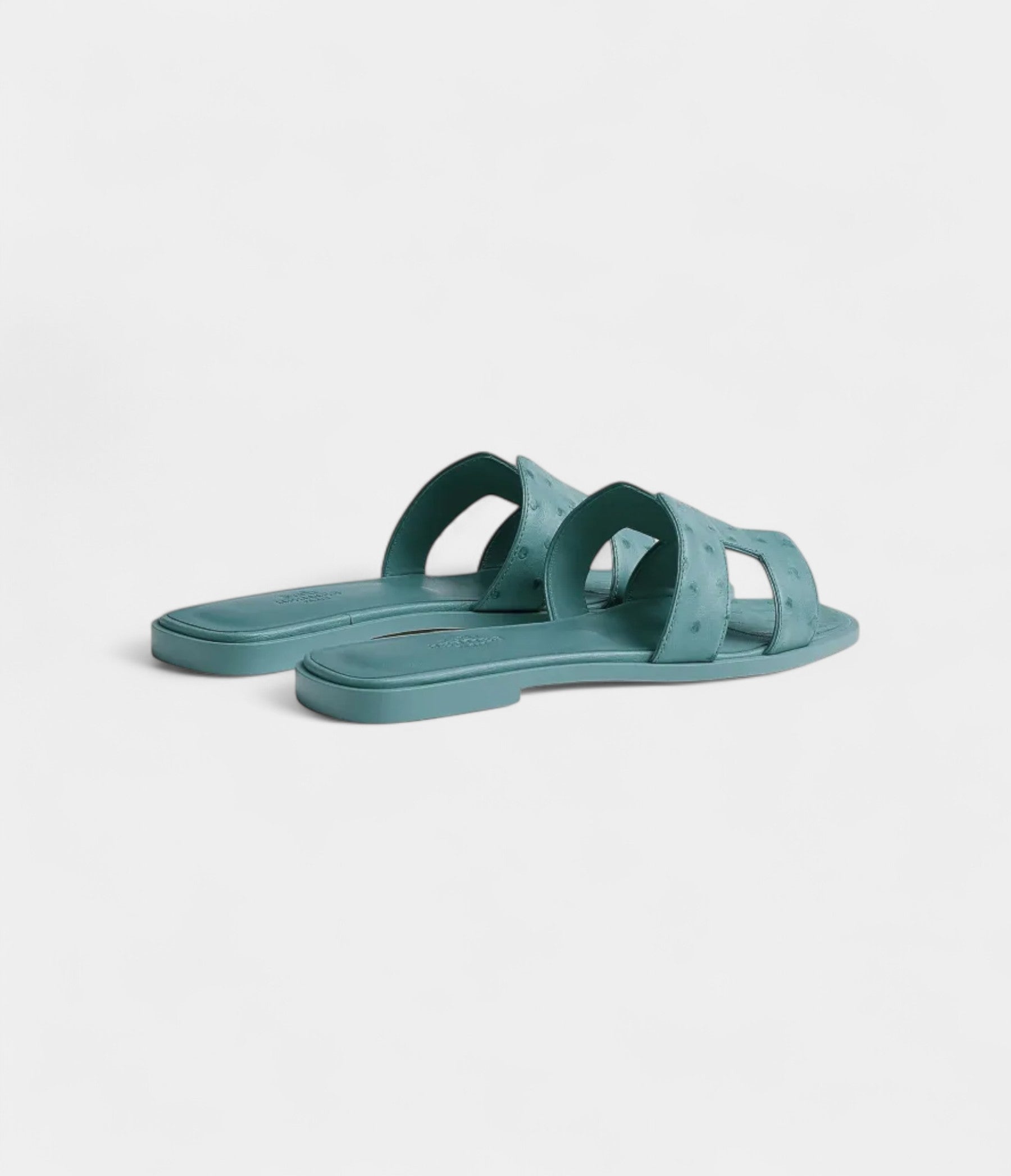 Hermès Oran Sandals for Women In Muted Teal
